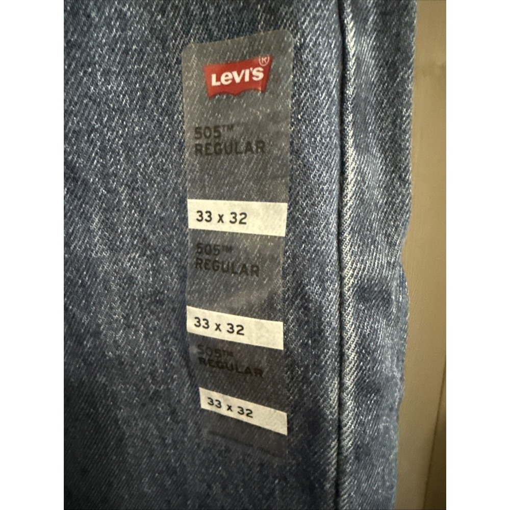 Levis 505 Regular Fit Jeans, Size 33x 32 - Blue - Picture 3 of 5